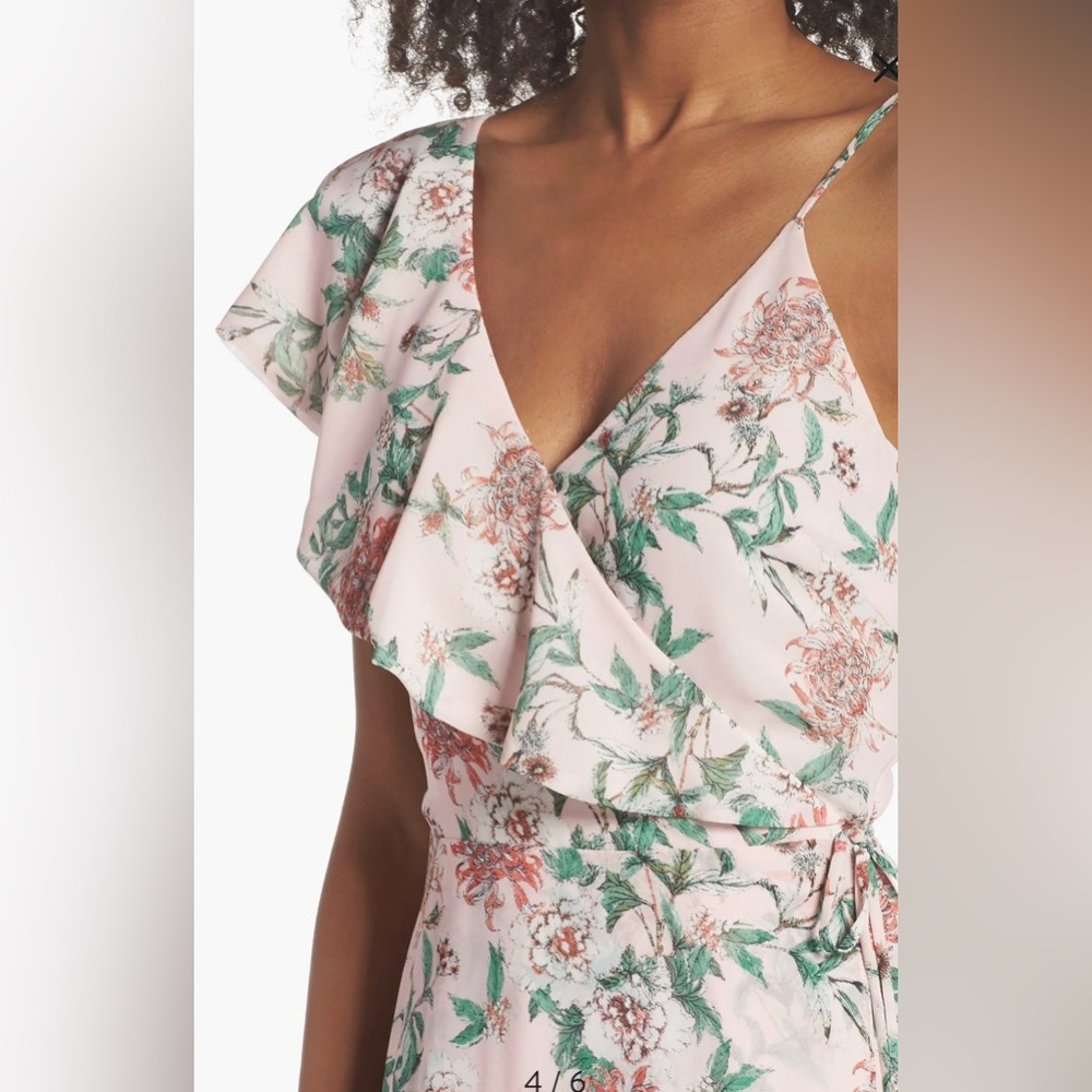 Adelyn Rae - Hannah Asymmetrical Ruffle Midi - Picture 4 of 12